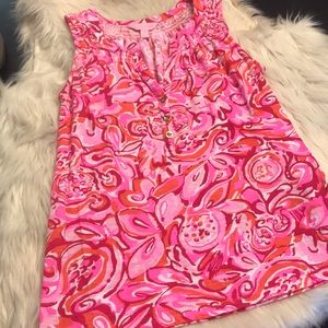 Lilly Pulitzer Tops - Lilly Pulitzer mango salsa Essie top small Lilly Pulitzer Tops - Lilly Pulitzer mango salsa Essie top small